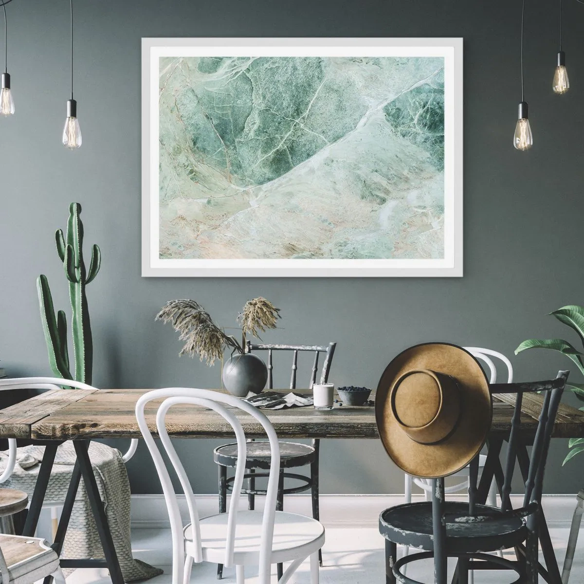 Poster in white frmae - Noble Coolness of a Stone - 100x70 cm