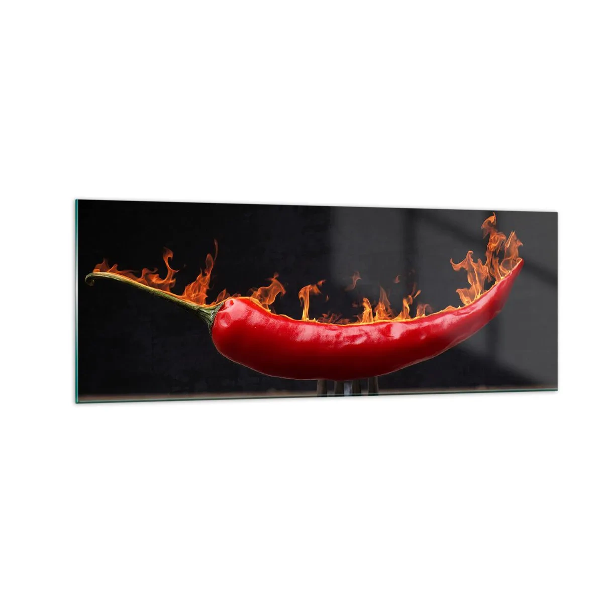 Glass picture - Fiery Snack - 140x50 cm