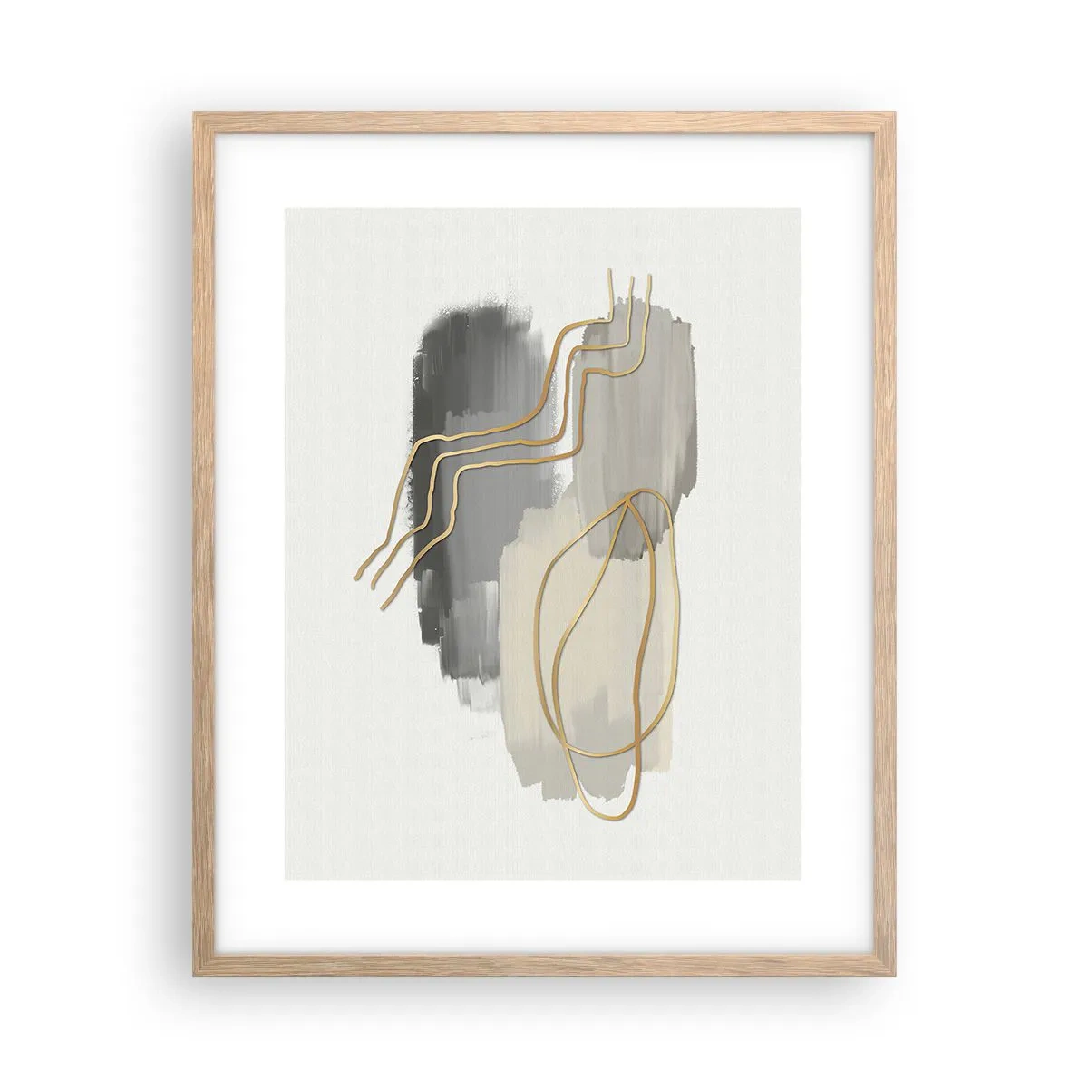 Poster in light oak frame - Persistance and Movement - 40x50 cm