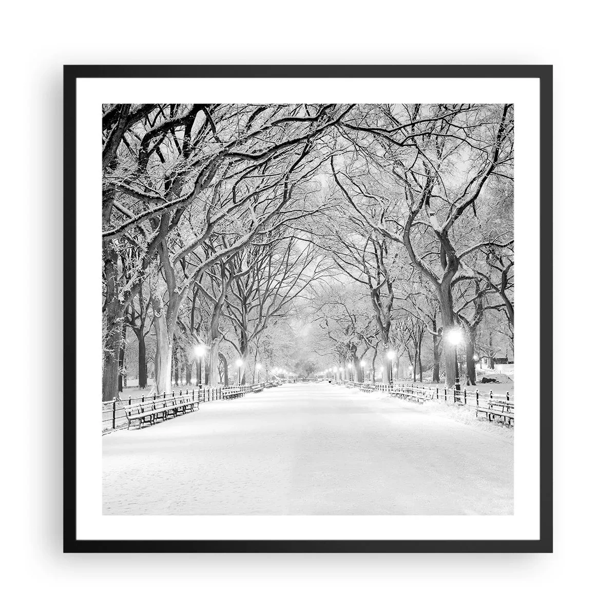Poster in black frame - Four Seasons: Winter - 60x60 cm