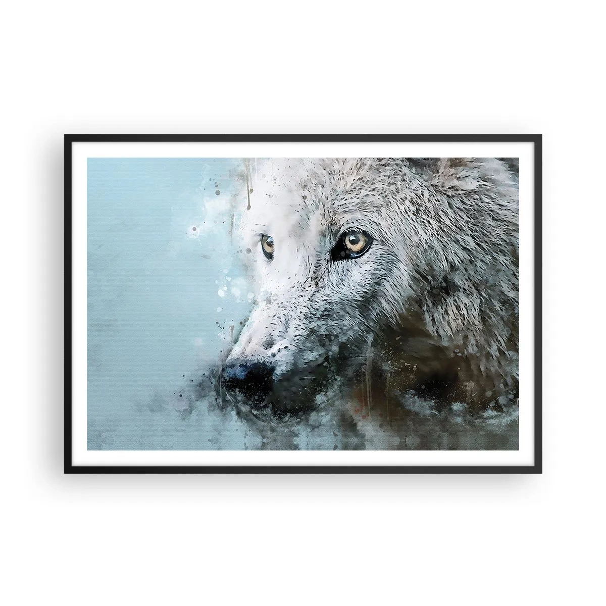 Poster in black frame - Meet Wolf Soul - 100x70 cm