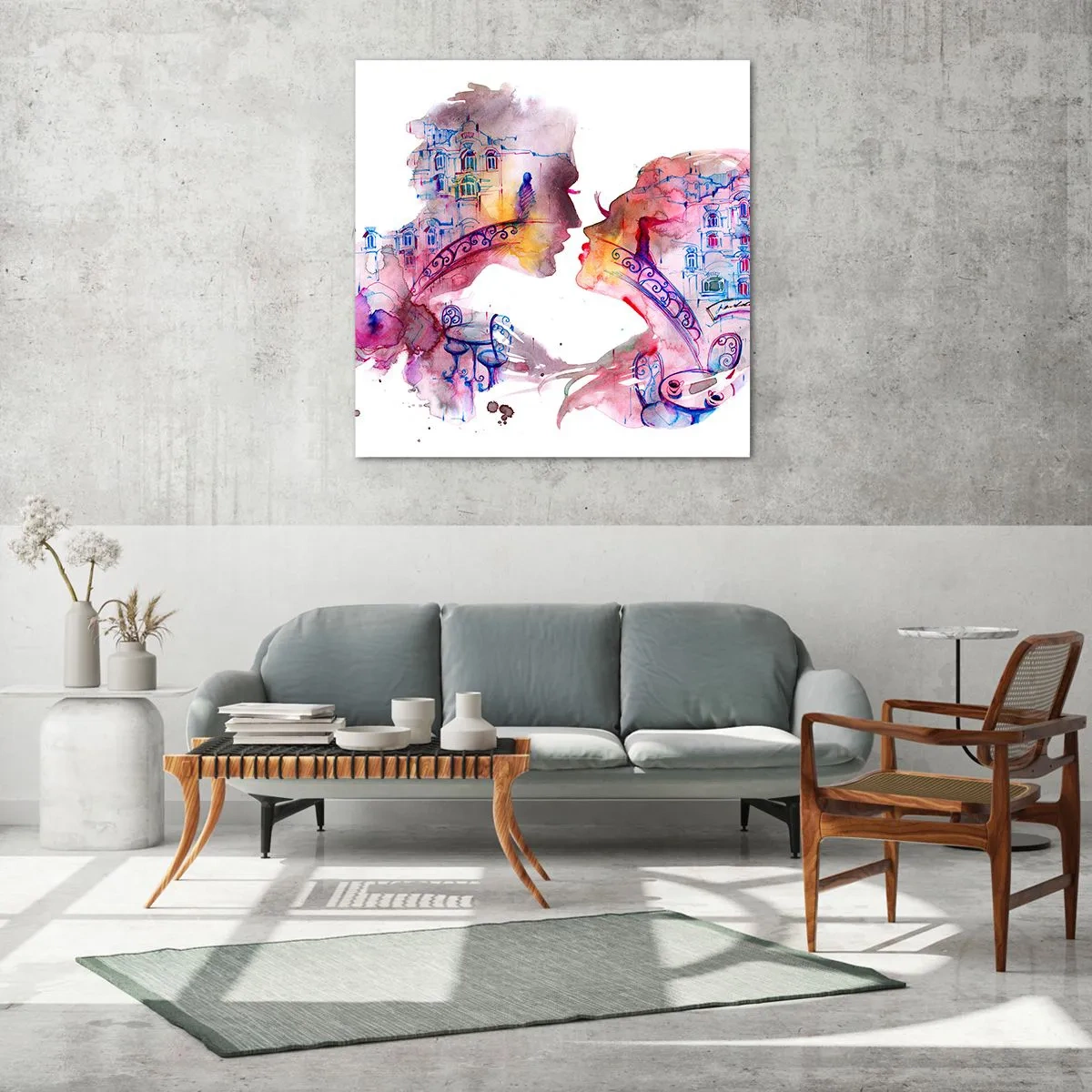 Glass picture - Secret Bridge Of Sighs - 70x70 cm