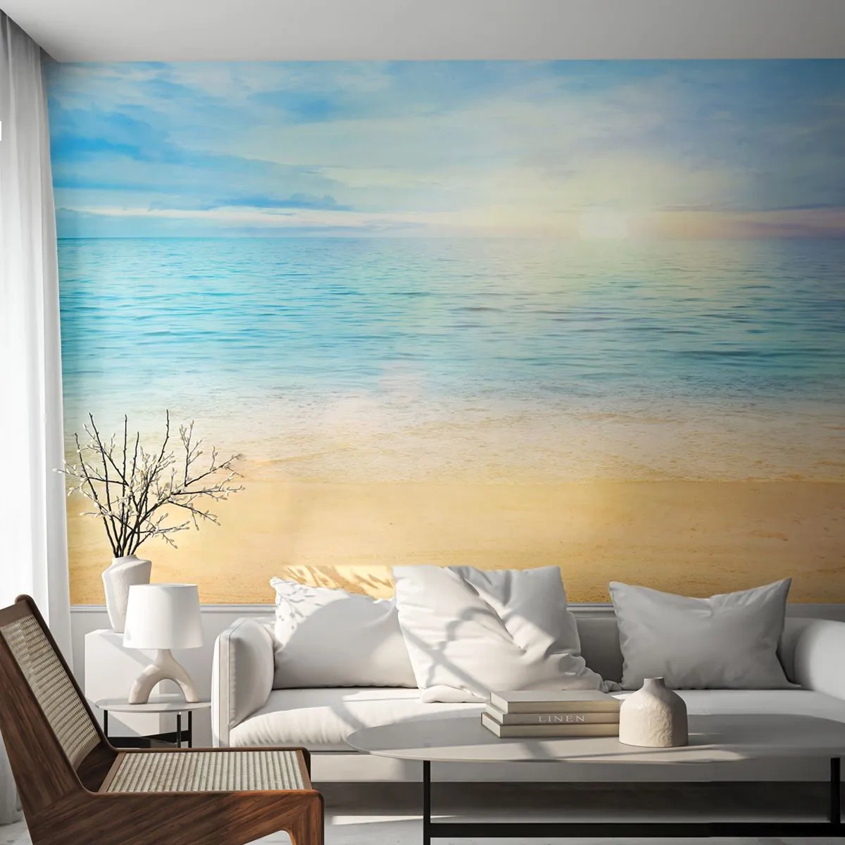 Photo Wallpaper Premium Canvas - The Big Blue - Sea, View, Beach - 250x175 cm