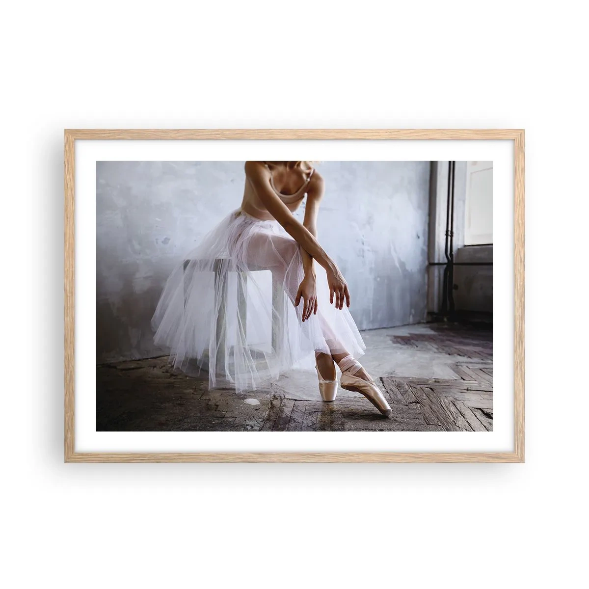 Poster in light oak frame - Before the Ramp Lights Are On - 70x50 cm