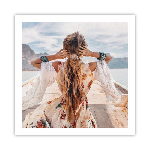 Poster - On the Way to Happiness - 60x60 cm