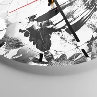 Clock face with lines