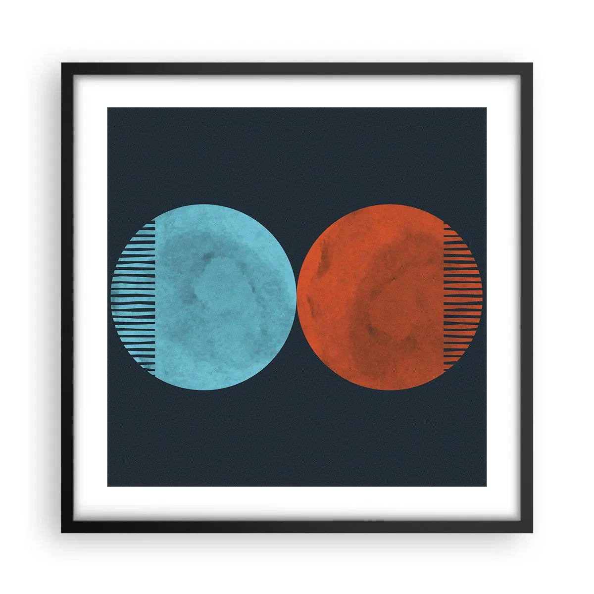 Poster in black frame - Only Geometry? - 50x50 cm