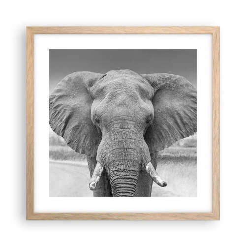 Poster in light oak frame - Welcome to My World - 40x40 cm