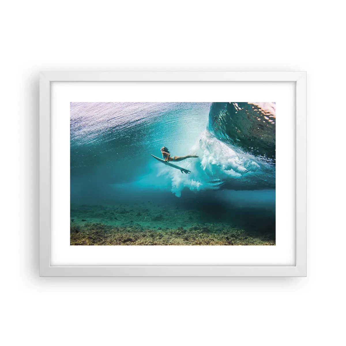 Poster in white frmae - Undewater World - 40x30 cm
