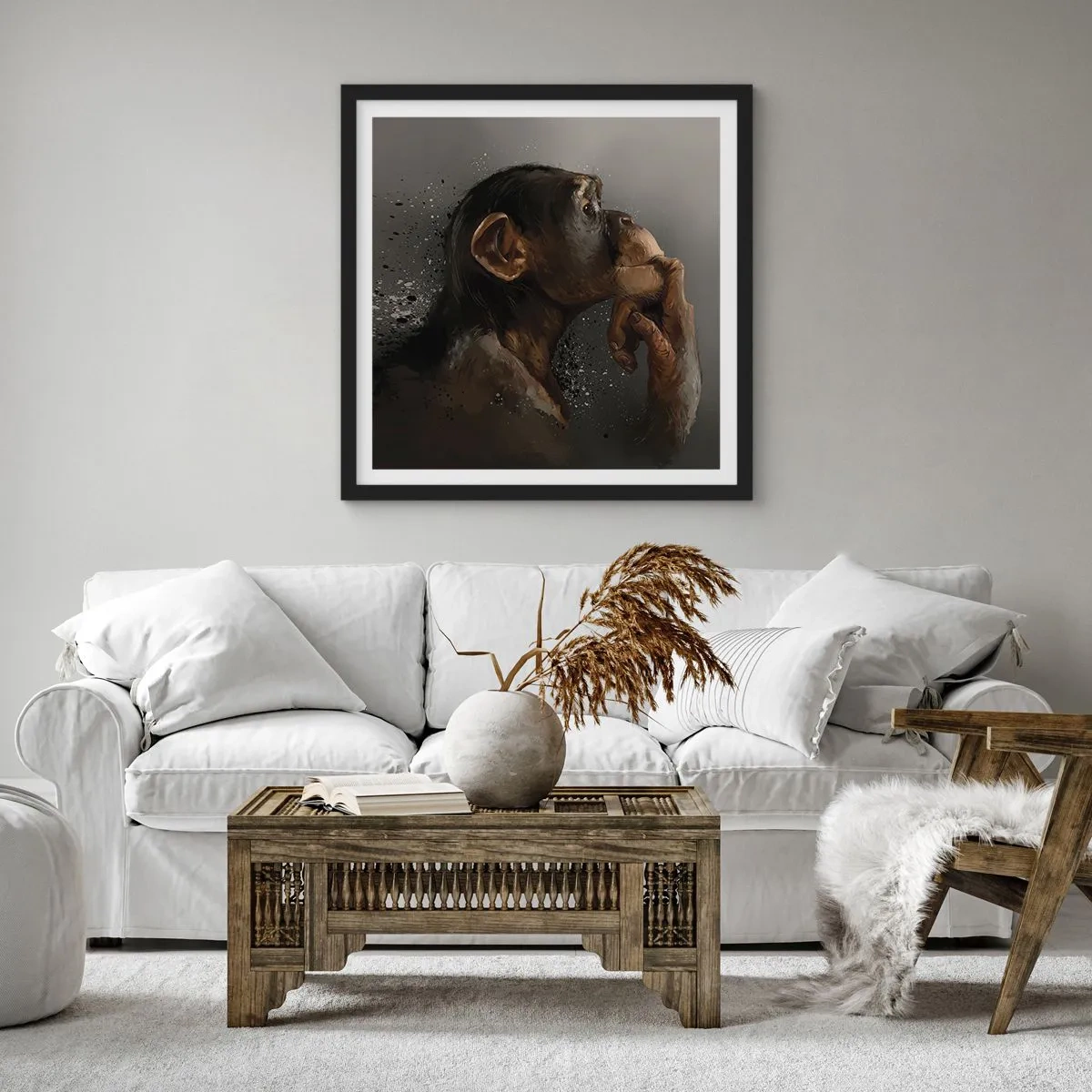 Poster in black frame - Certainly a Thinker - 40x40 cm