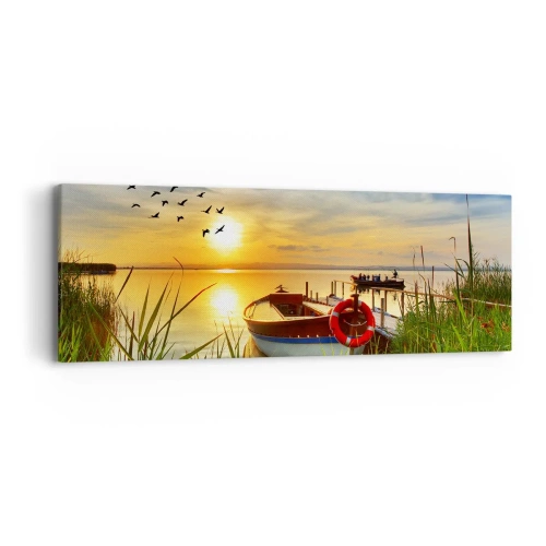 Canvas picture - Cormorants Are Flying Away - 90x30 cm