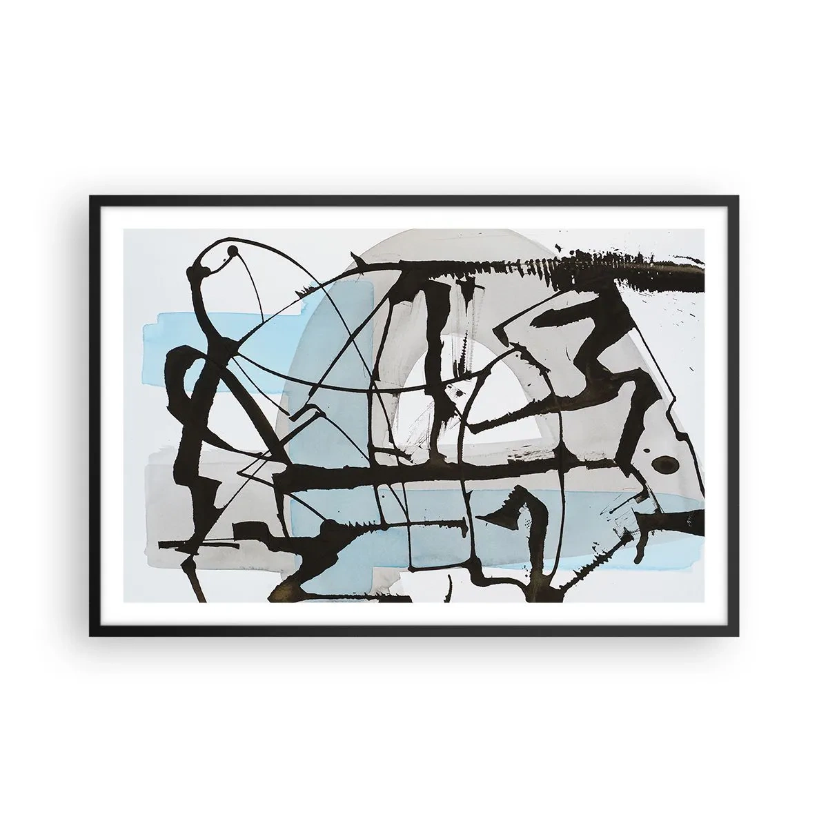 Poster in black frame - After All Blue - 91x61 cm