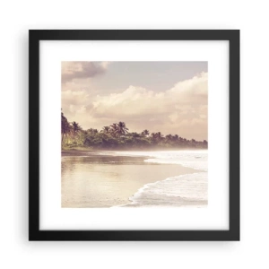 Poster in black frame - Caress of the Waves - 30x30 cm