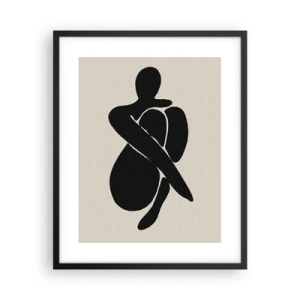 Poster in black frame - In Her Own Arms - 40x50 cm