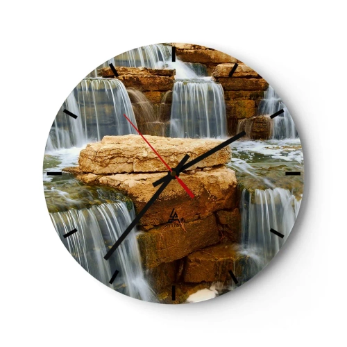 Wall clock - Clock on glass - Stairway to Heaven - 40x40 cm