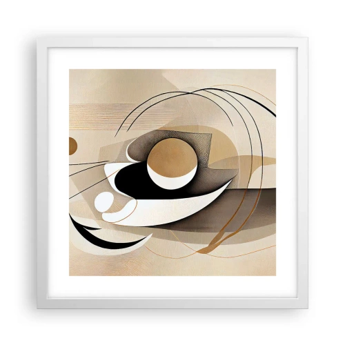 Poster in white frmae - Composition -the Heart of Things - 40x40 cm