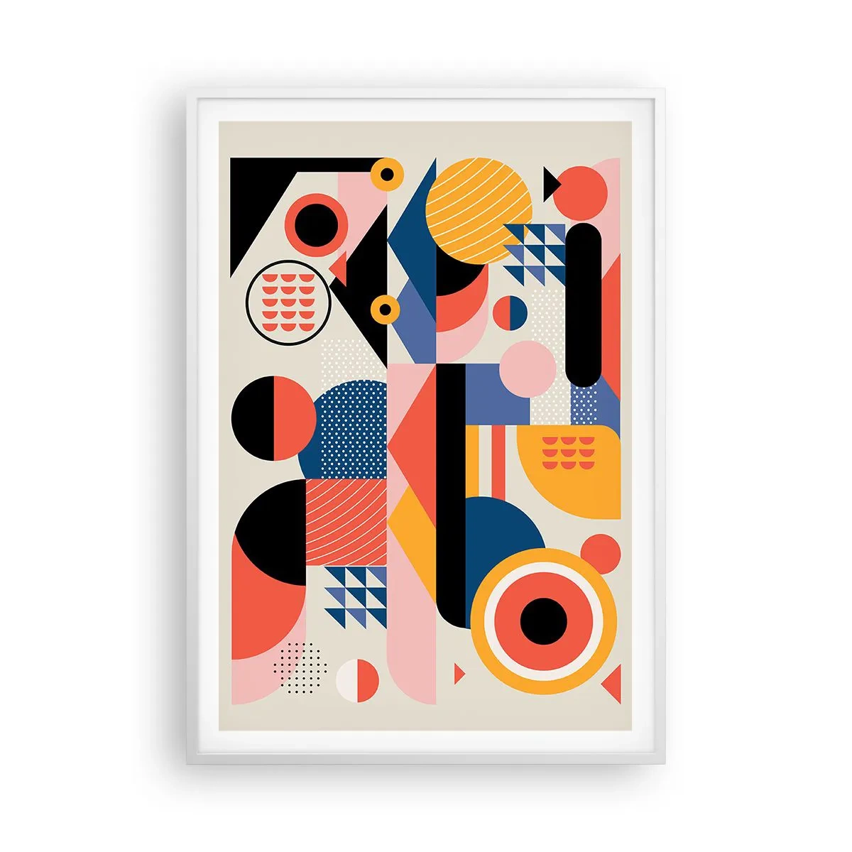 Poster in white frmae - Composition: Have Fun - 70x100 cm
