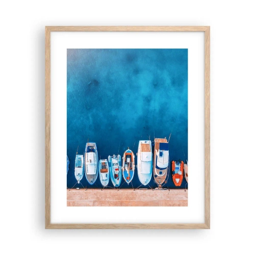 Poster in light oak frame - In One Row - 40x50 cm