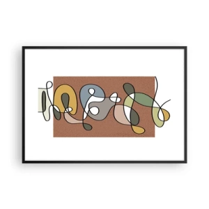 Poster in black frame - Abstract Worthy of a Smile - 100x70 cm