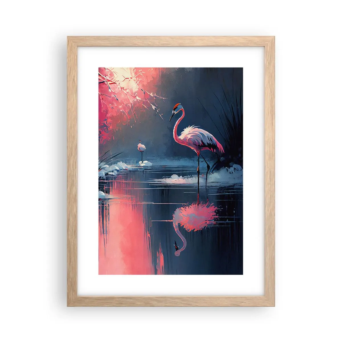 Poster in light oak frame - Bird Retreat - 30x40 cm