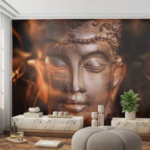 Self-Adhesive Photo Wallpaper Deluxe Sticker - There Is Only Now and Here - Buddha, Religion, Asia - 350x256 cm
