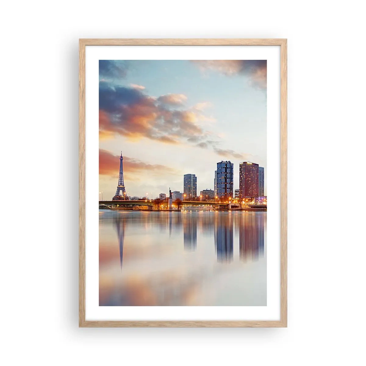 Poster in light oak frame - Monumental Peace of Paris - 50x70 cm