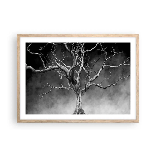 Poster in light oak frame - Primordial and Sacred - 70x50 cm
