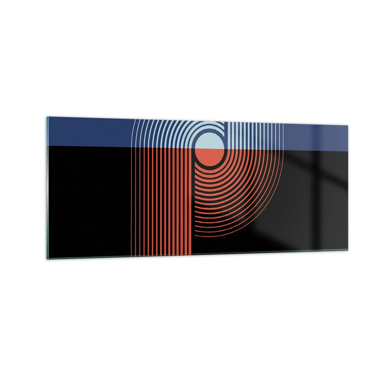 Glass picture - In a Geometrical Embrace - 100x40 cm