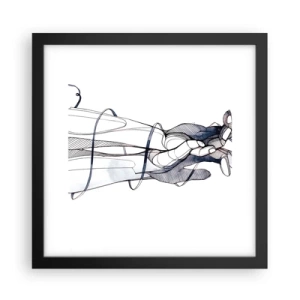 Poster in black frame - Study of Touch - 30x30 cm