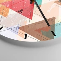 Clock face with lines