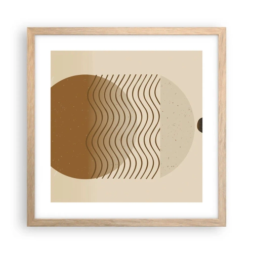 Poster in light oak frame - About the Origin of Geometrical Figures - 40x40 cm