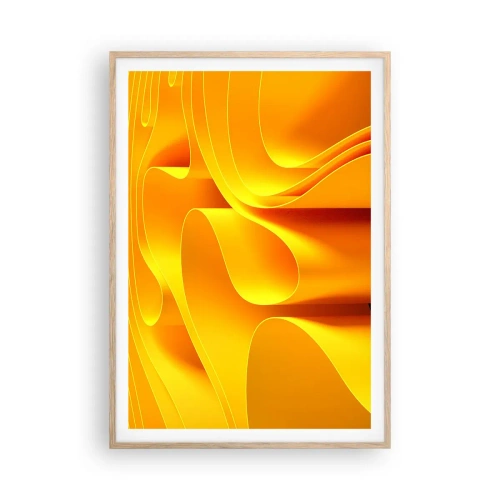 Poster in light oak frame - Like Waves of the Sun - 70x100 cm