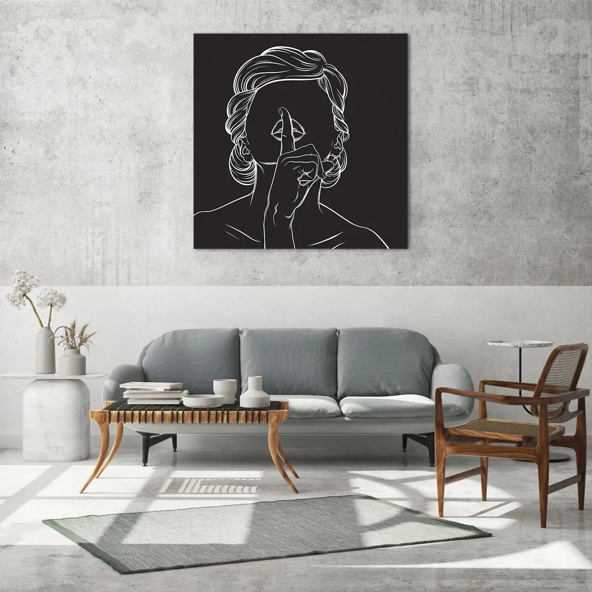 Glass picture - Beauty Blossoms in Soul - 50x50 cm