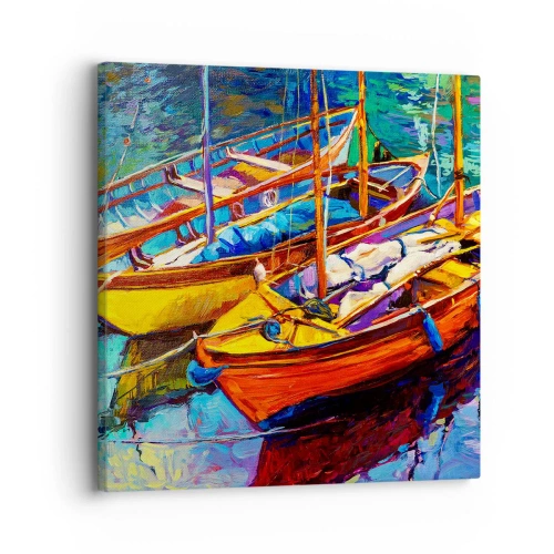 Canvas picture - On Water Thick with Colours - 30x30 cm