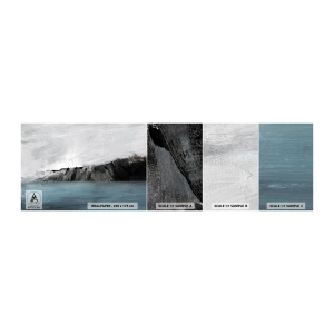 Photo Wallpaper Sample Self-Adhesive Deluxe Sticker - Water-Earth: Clash of Elements - Coast, Landscape, Sea - 100x30 cm