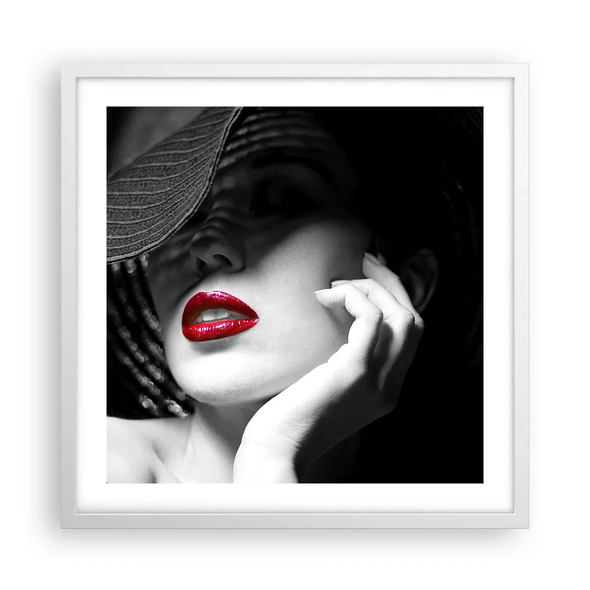 Poster in white frmae - Study in Scarlet - 50x50 cm