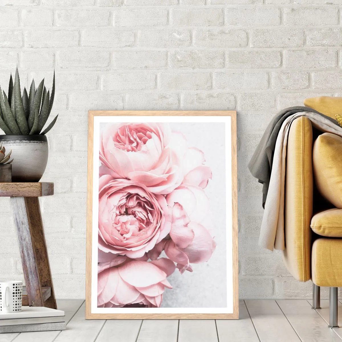 Poster in light oak frame - for the Romantics - 70x100 cm