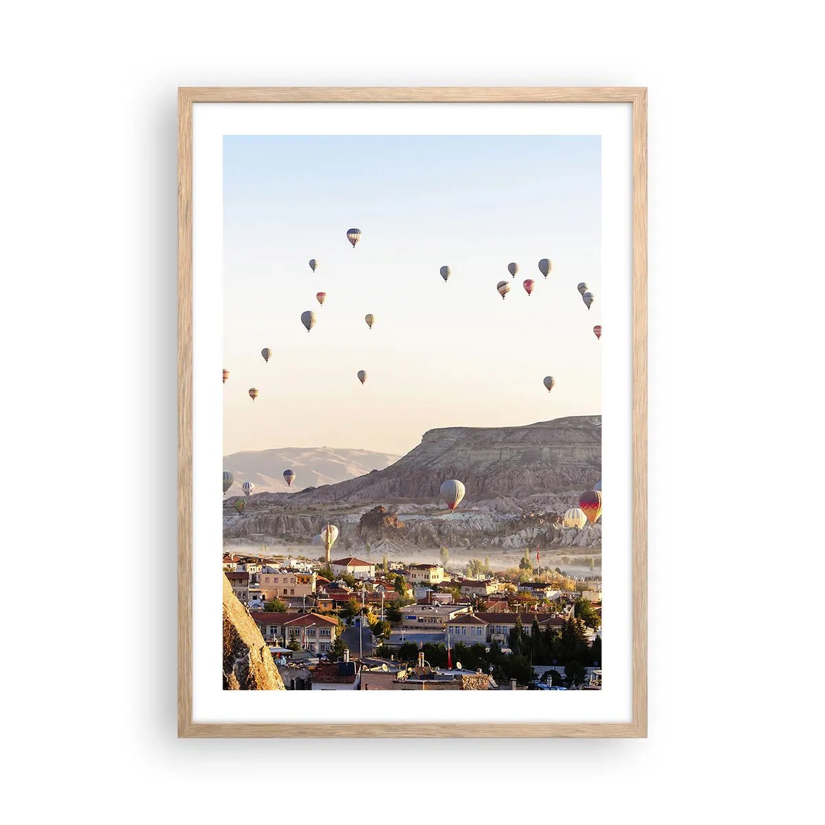 Poster in light oak frame - Like Ships in the Sky - 50x70 cm