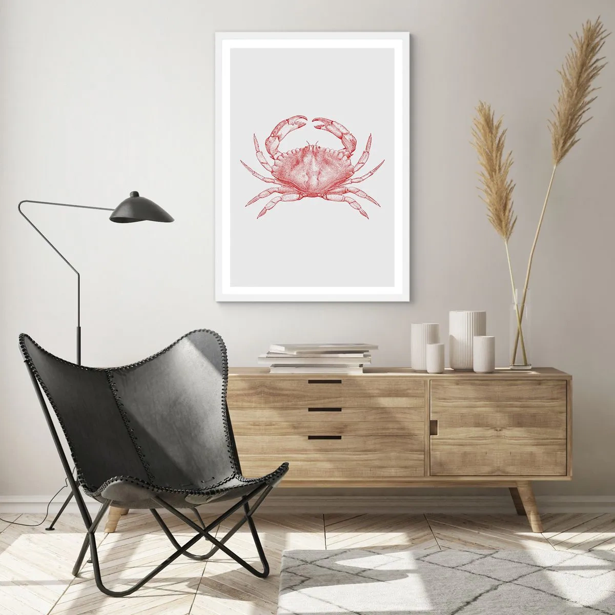 Poster in white frmae - Crab Like No Other - 50x70 cm