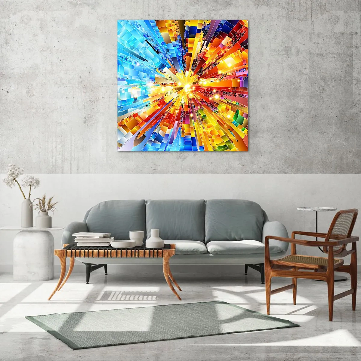 Glass picture - In Medias Res - 60x60 cm