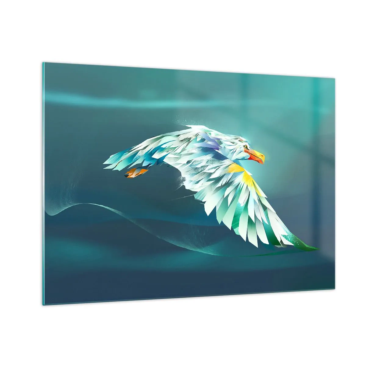 Glass picture - Flight of an Eagle - 100x70 cm