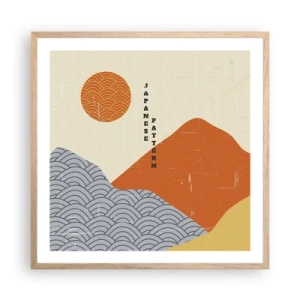 Poster in light oak frame - In the Japanese Spirit - 60x60 cm