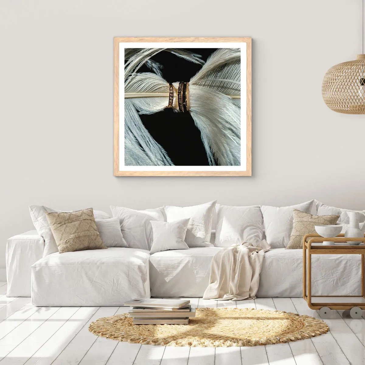 Poster in light oak frame - …and I won't Leave You… - 40x40 cm