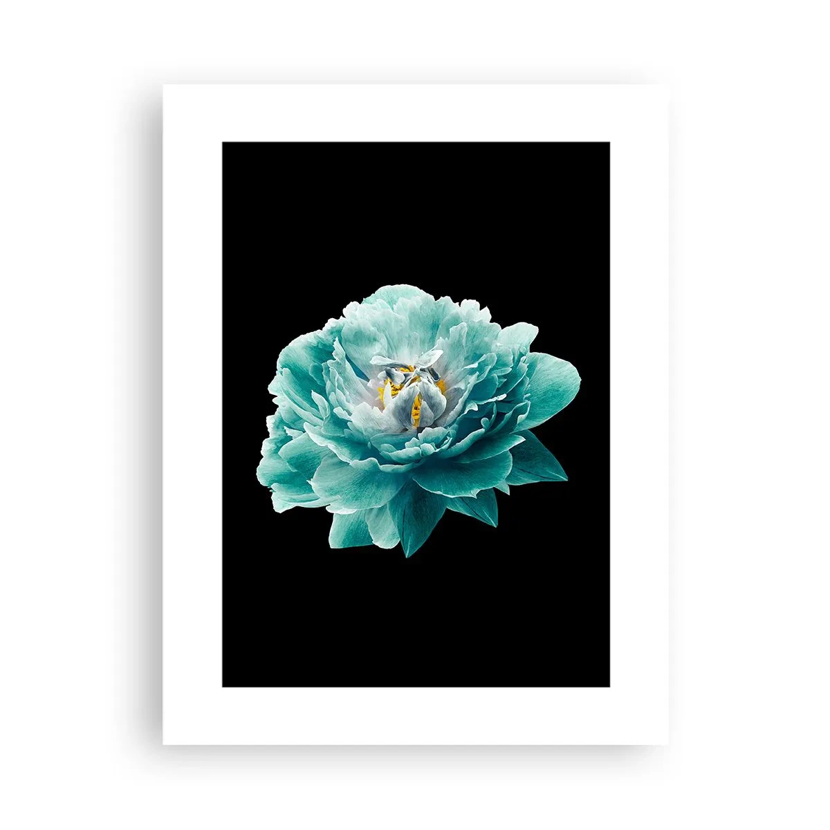 Poster - Blue and Gold Petals - 30x40 cm