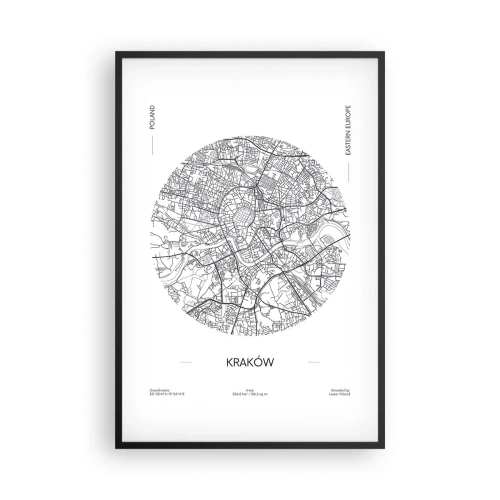 Poster in black frame - Anatomy of Crocow - 61x91 cm