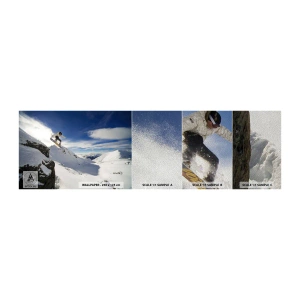 Photo Wallpaper Sample Premium Sand - Freedom without Borders - Snowboarding, Landscape, Mountains - 100x30 cm