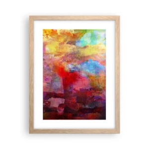 Poster in light oak frame - Looking inside the Rainbow - 30x40 cm