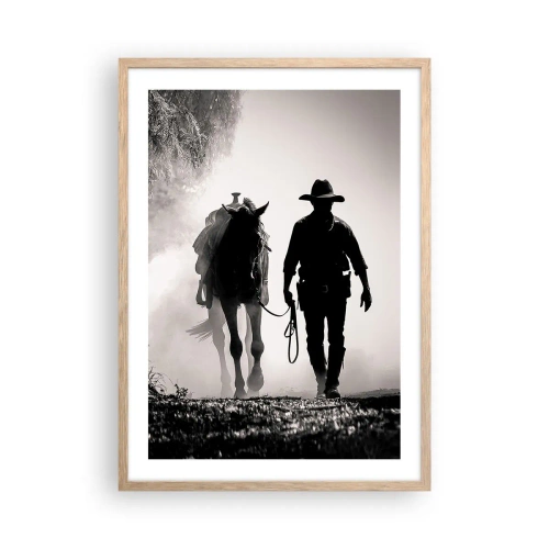 Poster in light oak frame - Texan Morning - 50x70 cm