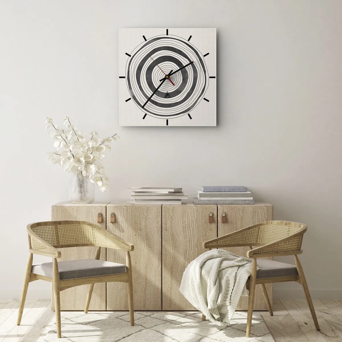 Wall clock - Clock on glass - Important What's in Between - 30x30 cm