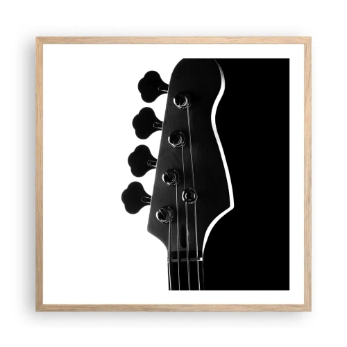 Poster in light oak frame - Rock Silence - 60x60 cm